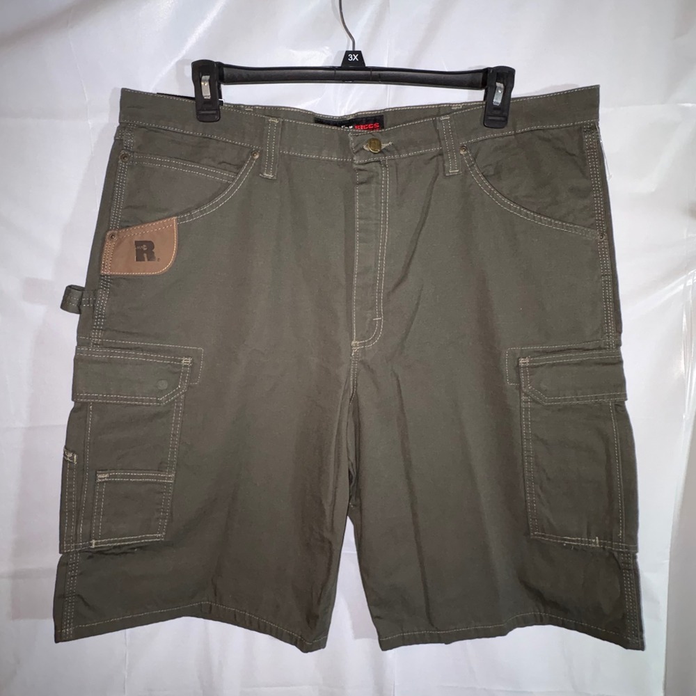 Wrangler Riggs Workwear Mens 40 Cargo Shorts Olive Green Ripstop 103W360LD NWT
